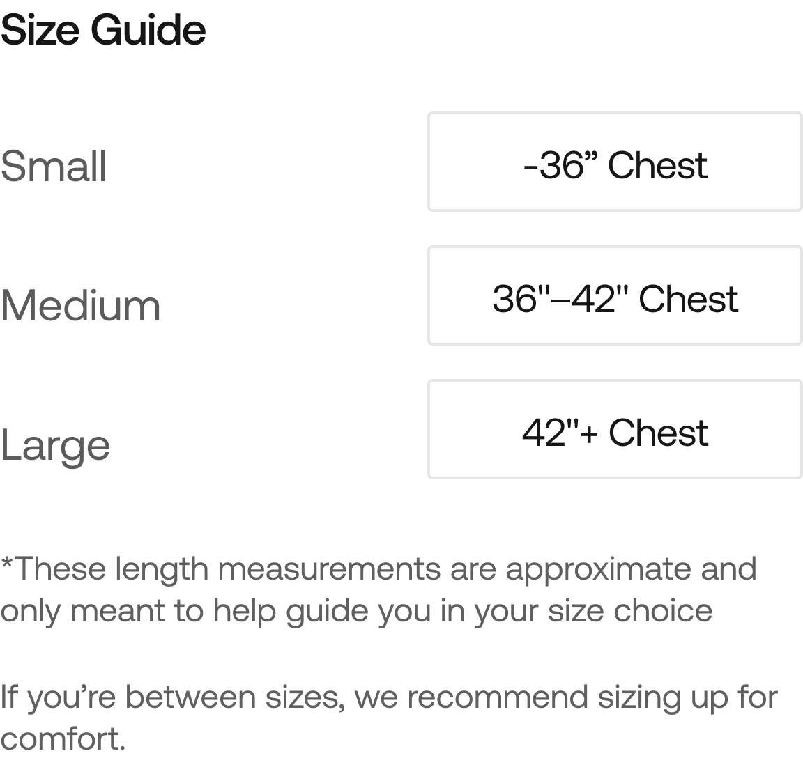 Size Guide