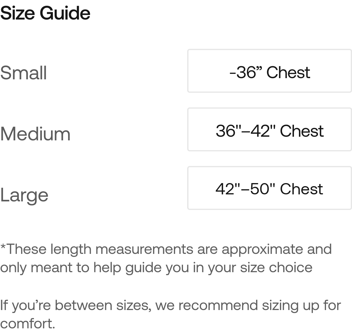 Size Guide